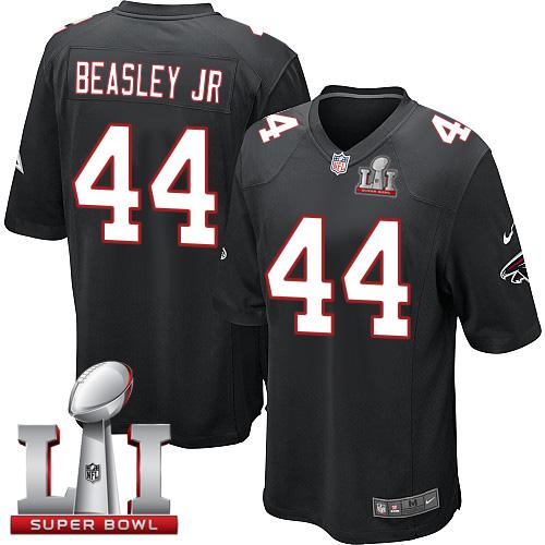 Nike Falcons #44 Vic Beasley Jr Black Alternate Super Bowl LI 51 Youth Stitched NFL Elite Jersey - Click Image to Close